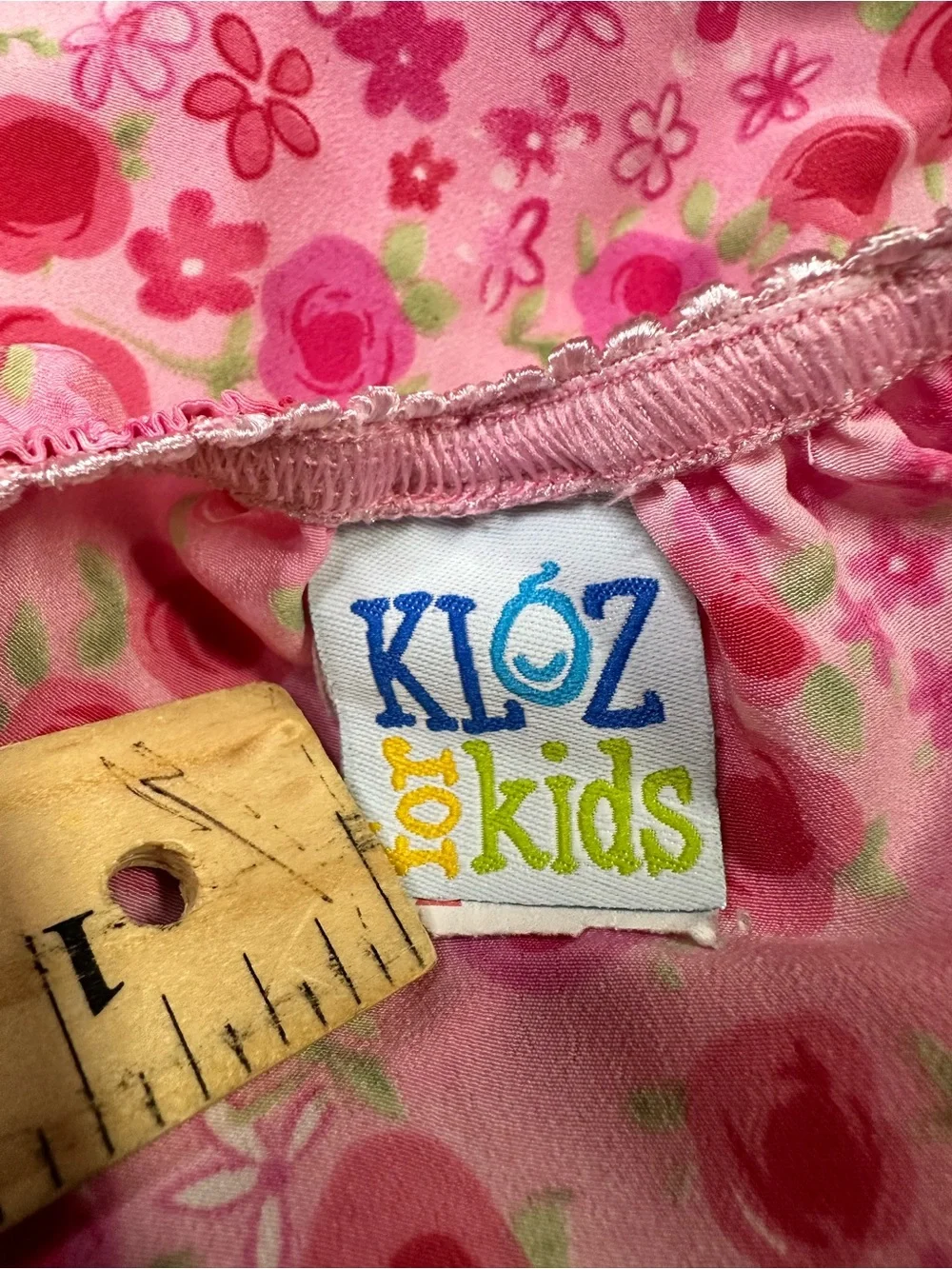 Vintage Y2K Girls Pink Floral Ruffle Skirt Cottagecore Made In Canada Size 6